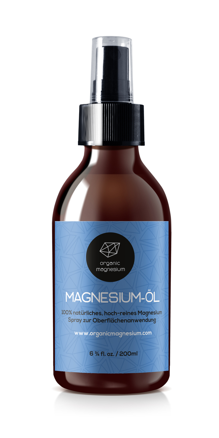 Organic Magnesium Magnesiumöl Spray 200 ml in der Glasflasche